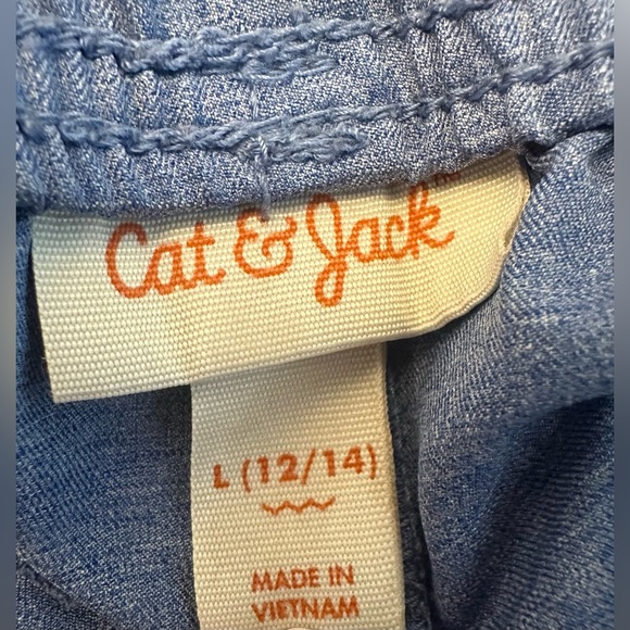 Cat & Jack Target Boys Drawstring Elastic Waist Flat Shorts Boys L 12/14 - Picture 5 of 6